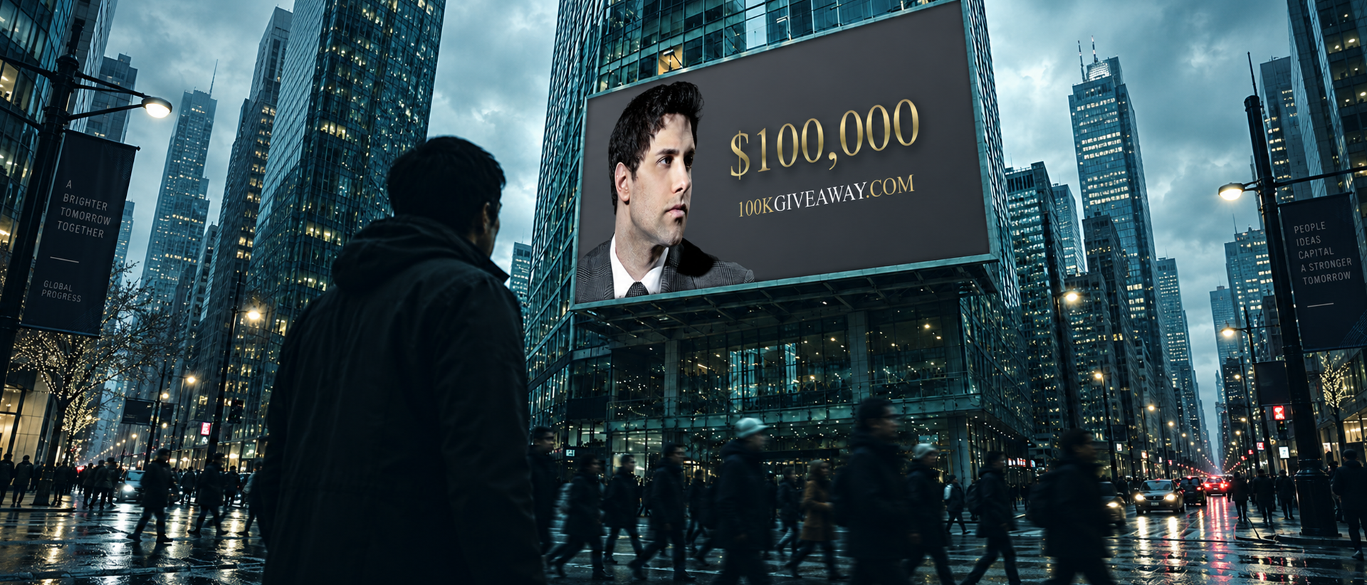 Create a cinematic campaign video to introduce Dimopoulos Law’s $100K Giveaway and communicate the impact behind the initiative in a memorable and emotionally engaging way.