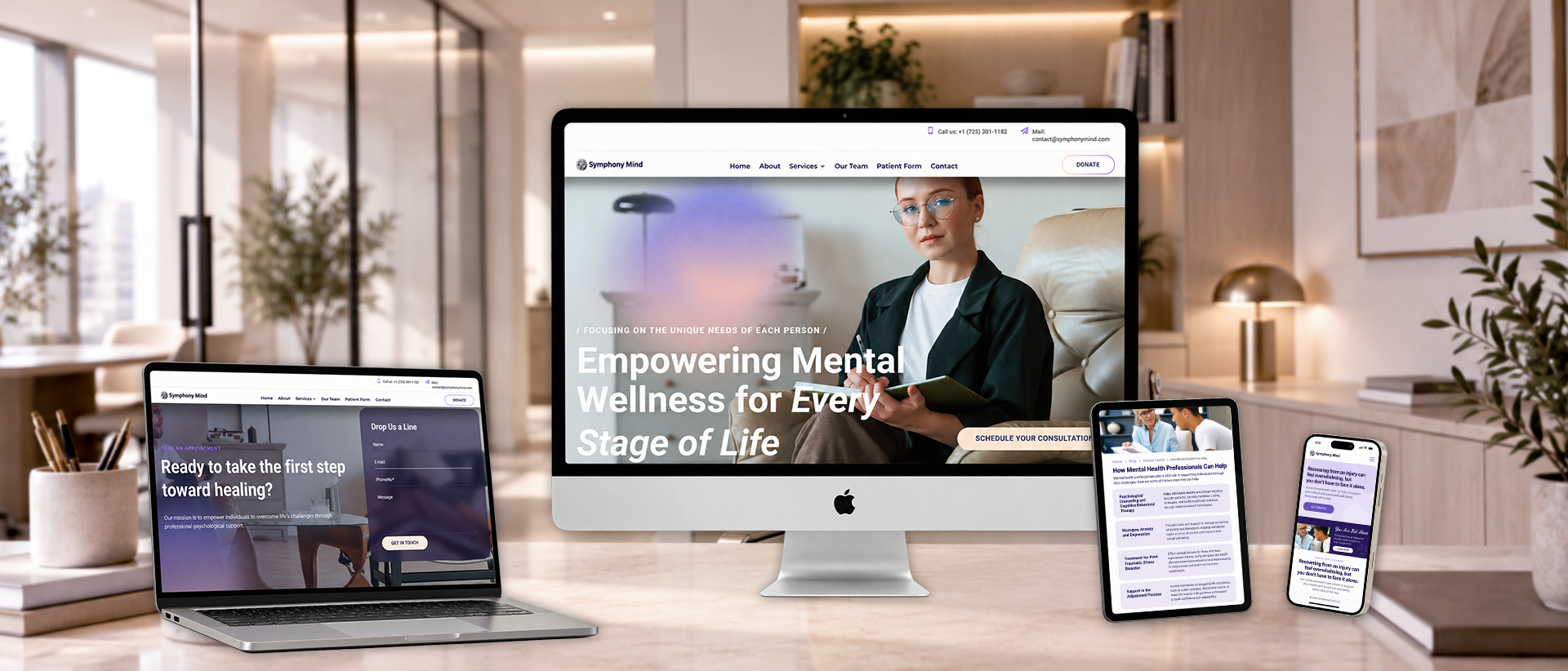 Create a website that communicated professional mental health care while making visitors feel welcomed, understood, and supported.