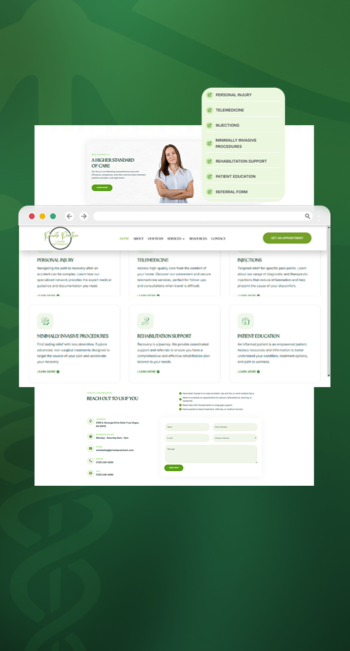 Create a personal injury healthcare website that felt more human, inclusive, and community-focused than traditional industry websites.